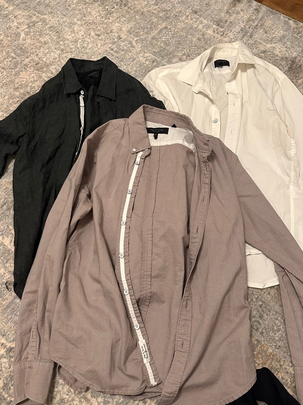 rag & bone White Button-Up Shirt